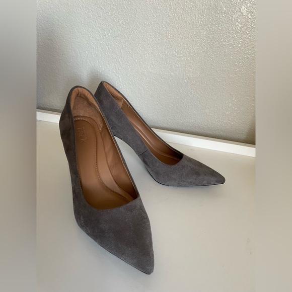 Nordstrom Gray Suede Heels Size 9M - Picture 6 of 7